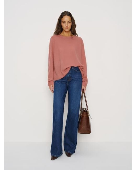 Reformation Blue Cashmere Boyfriend Sweater