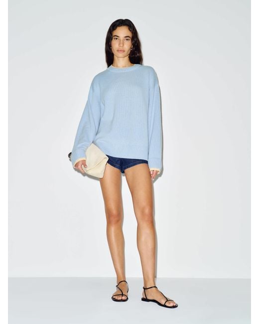 Reformation Blue Tess Cashmere Sweater