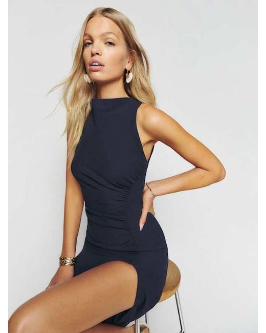 Reformation Blue Senna Dress 2