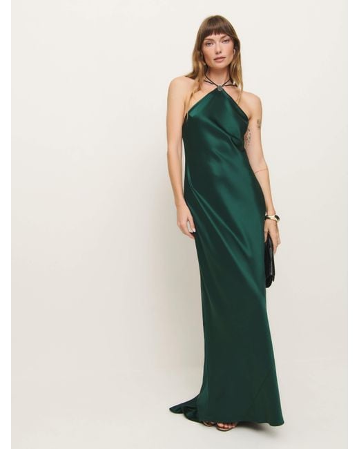 Reformation Green Zinna Dress