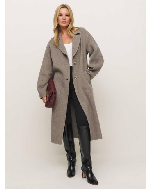 Reformation Natural Wyatt Double-Faced Coat