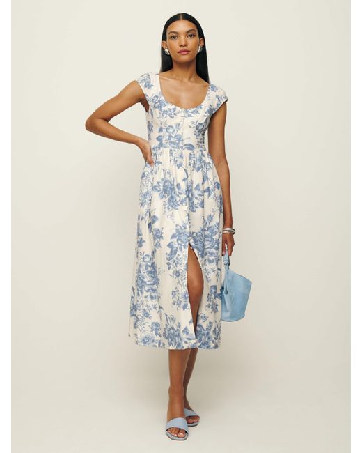 Reformation Blue Florrie Dress 2