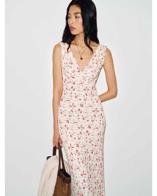 Reformation Pink Anna-Claire Dress