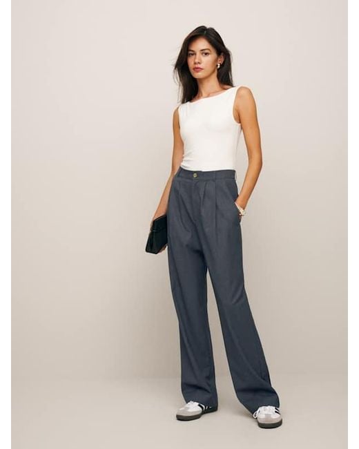 Reformation Blue Dusk Knit Top
