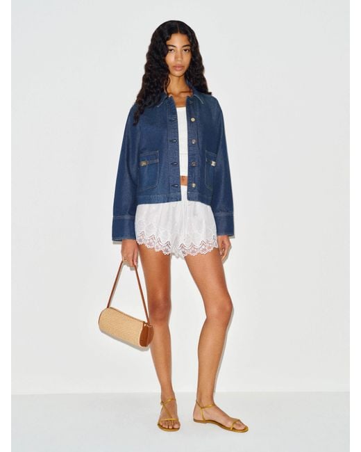 Reformation Blue Everton Denim Jacket