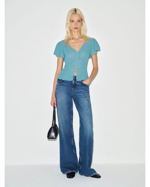 Reformation Blue Ramona Top 0