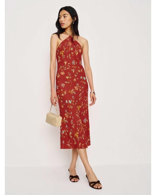 Reformation Red Floria Dress