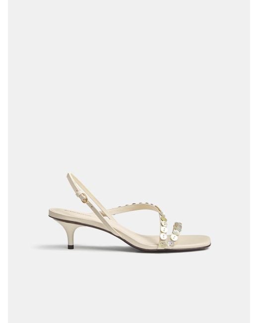Reformation White Shoshana Heeled Sandal
