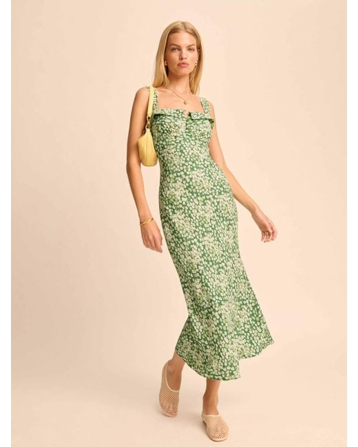 Reformation Green Tancy Dress 6