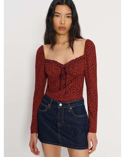 Reformation Red Carlisa Top 0