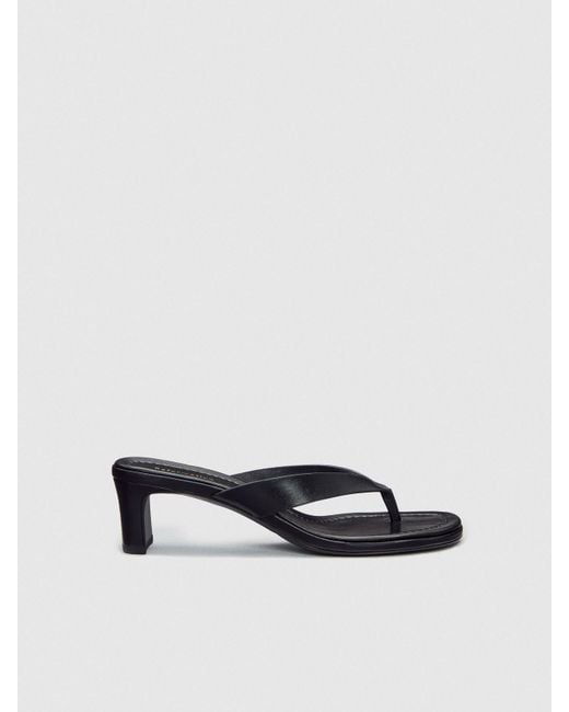 Reformation White Jessie Block Heel Sandal Leather