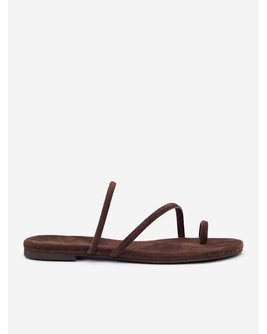 Reformation White Ludo Toe Ring Strappy Flat Sandal 6