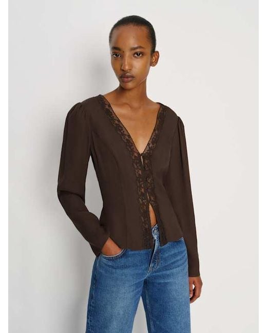 Reformation Blue Nadene Top 2