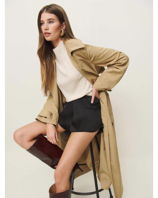 Reformation Natural Tiffie Satin Short