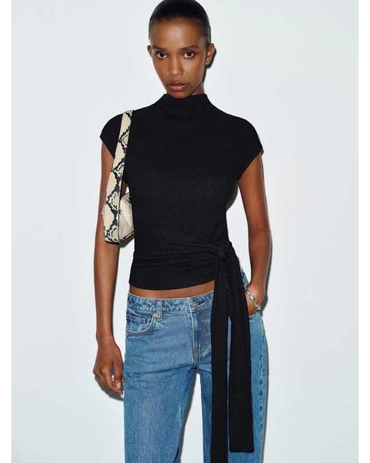 Reformation Blue Norette Knit Top