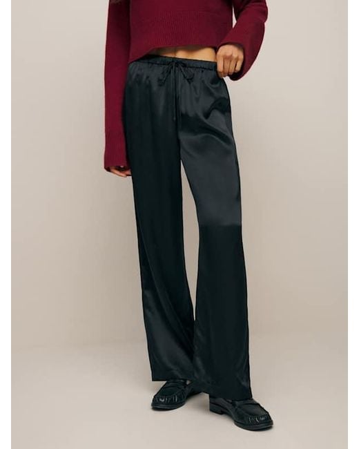Reformation Red Olina Silk Short Pant