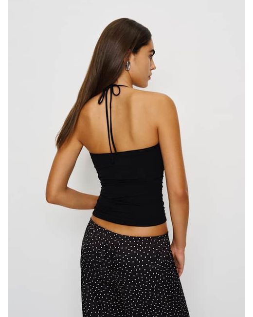 Reformation Black Joni Knit Top