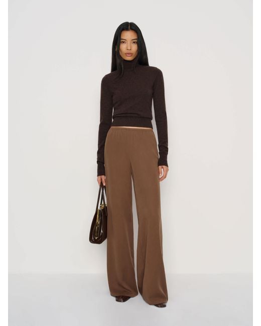 Reformation Natural Celine Low Rise Wide Leg Pant