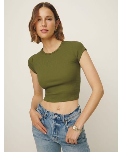 Reformation Green Muse Tee