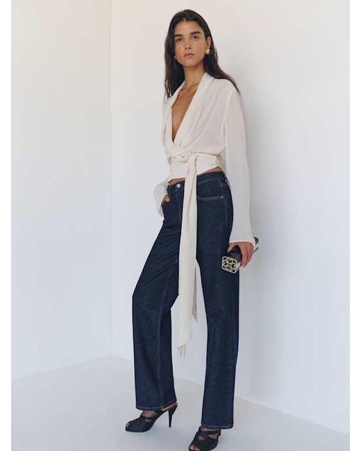Reformation White Zev Top