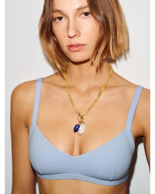 Reformation White Soleil Bikini Top