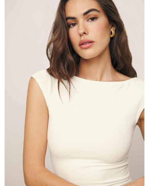 Reformation Natural Darra Knit Top