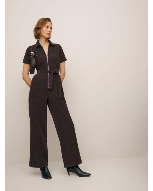 Reformation Natural Cassidy Corduroy Jumpsuit