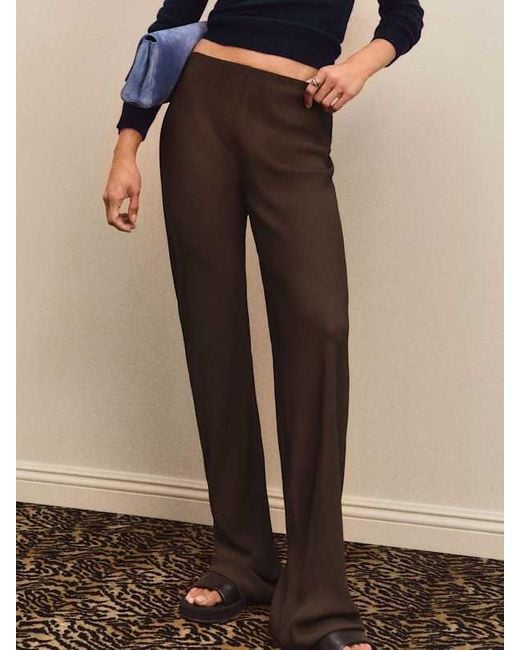Reformation Natural Gale Sheer Mid Rise Bias Pant