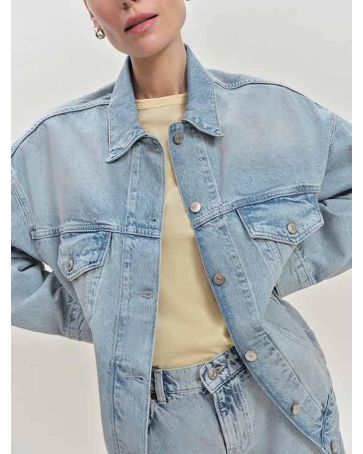Reformation Blue Brooks Oversized Denim Jacket