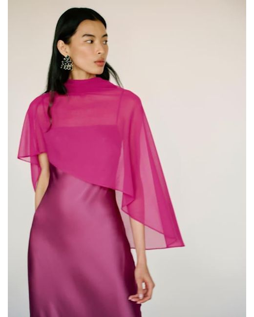 Reformation Pink Lilibeth Silk Dress