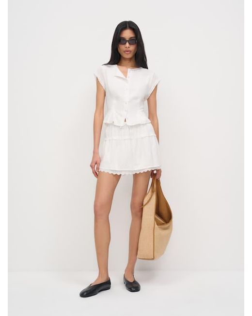 Reformation White Valetta Two Piece 4