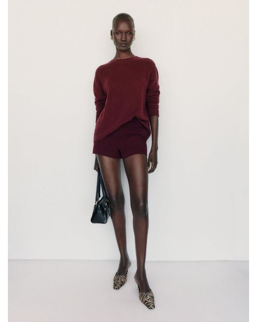 Reformation Red Cashmere Boyfriend Sweater