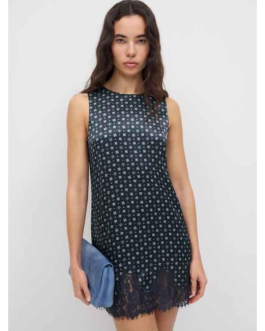 Reformation Blue Jessalyn Silk Dress