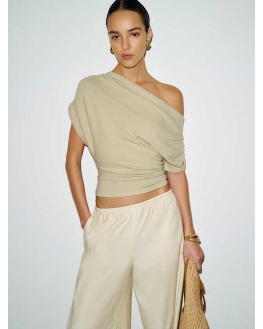 Reformation White Iris Knit Top