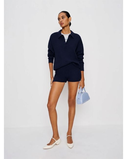 Reformation Blue Darla Sweater Set