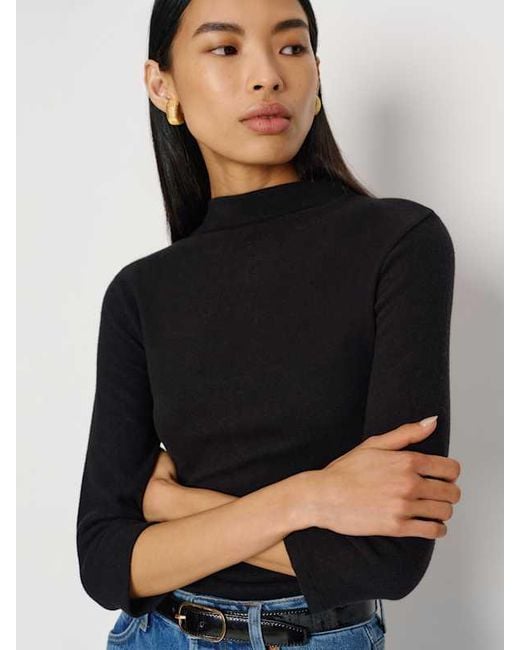 Reformation Blue Camille Knit Top