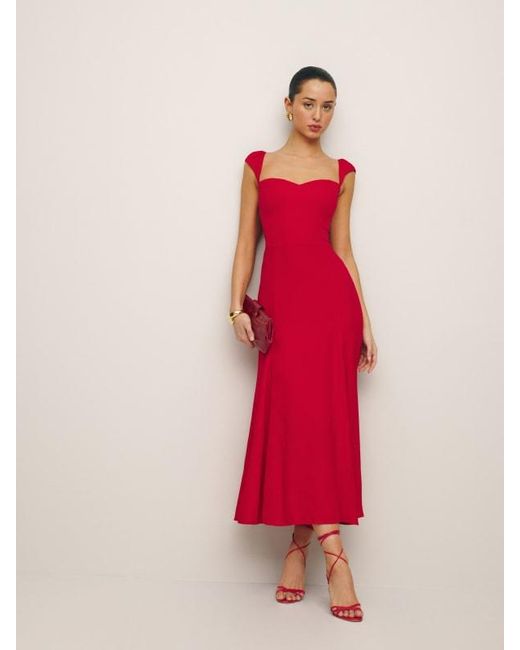 Reformation Red Bryson Dress