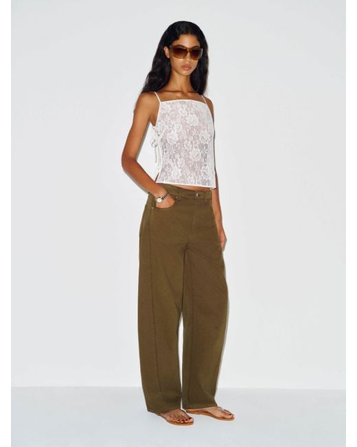 Reformation White Iman Top Lace