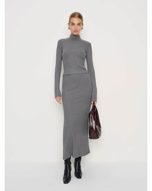 Reformation Gray Reggie Knit Two Piece