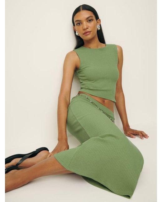 Reformation Green Hays Knit Two Piece