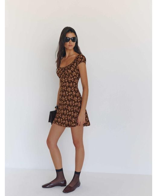 Reformation Brown Lucy-Belle Dress