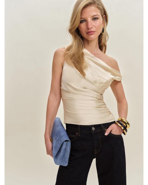 Reformation Natural Hera Silk Top 0