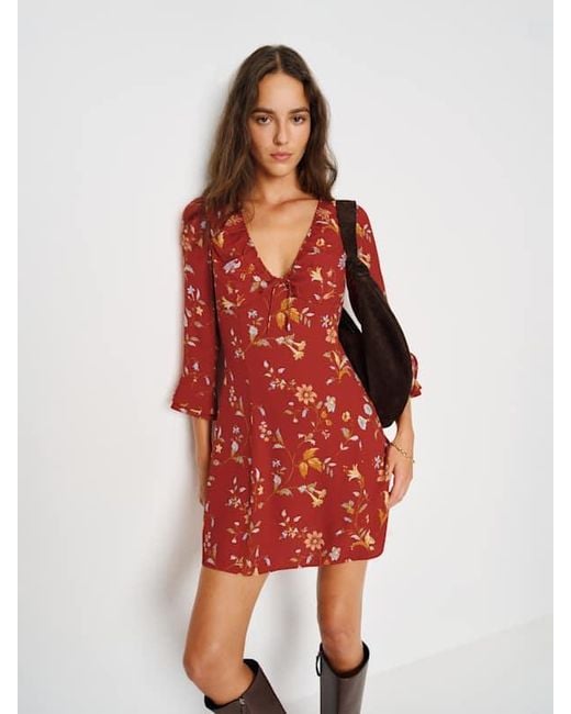 Reformation Red Lyssa Dress