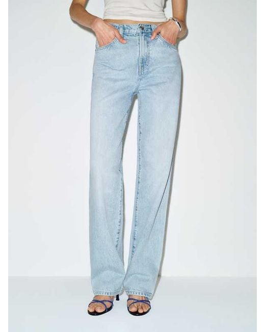 Reformation Blue Val 90S Mid Rise Straight Jeans Denim