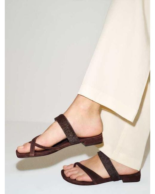 Reformation White Genine Flat Sandal 5