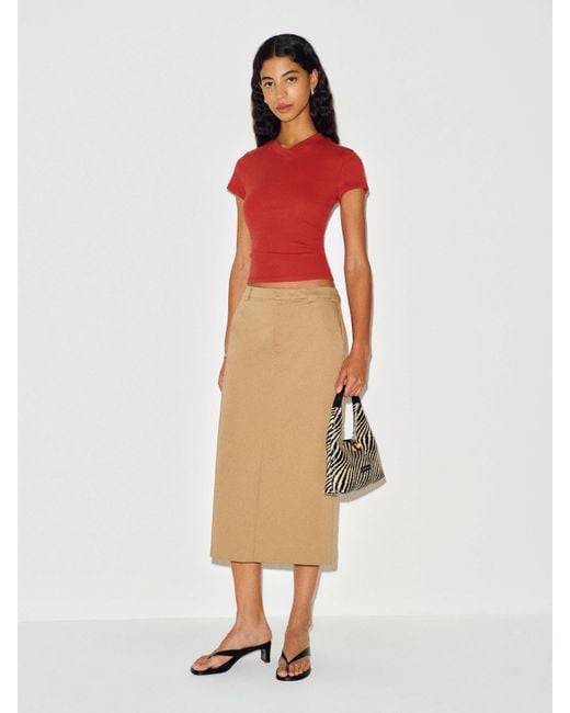 Reformation Red Lindie T-Shirt Knit