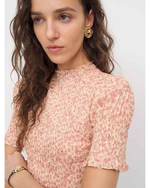 Reformation Blue Aggie Top