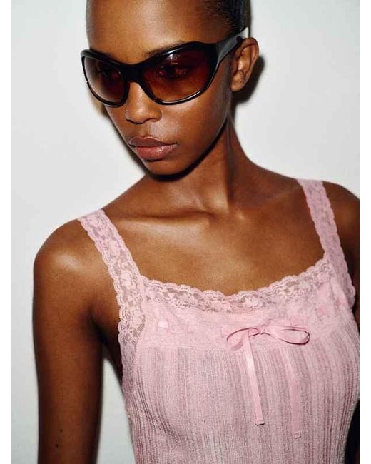 Reformation Pink Arietta Knit Top Rose