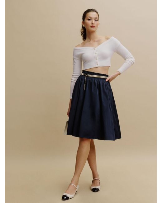 Reformation Blue Dove Skirt