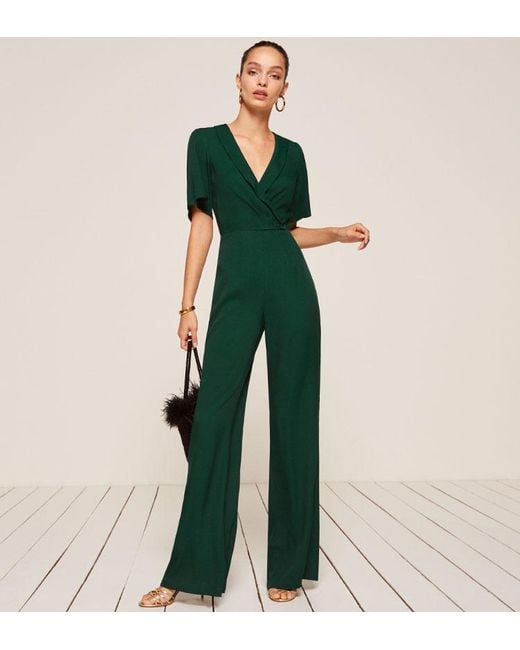 Reformation Green Alice Jumpsuit